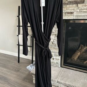 Elegant Black Wrap Dress